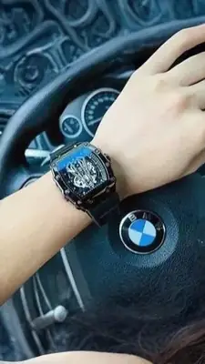 Richard Black Belt Skeleton Watch  thumbnail 5