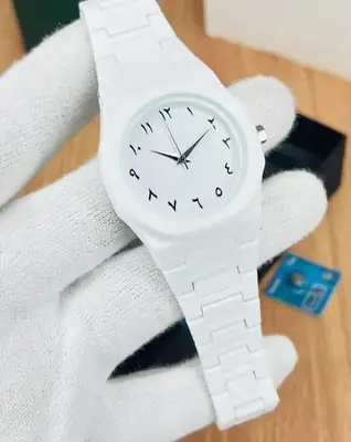 Men's Carbon Fiber White Arabic Aura Watch thumbnail 3