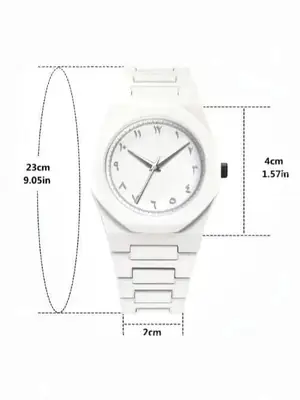 Men's Carbon Fiber White Arabic Aura Watch thumbnail 5