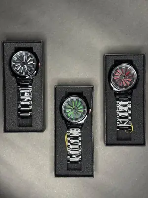 Stainless Steel Spinning Watch With Box  thumbnail 5