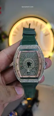 Diamond Stone Men's Luxury Fashion Watch, (Working Date & Premium Textured Strap) thumbnail 6