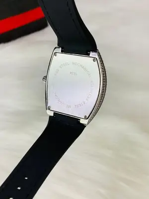 Diamond Stone Men's Luxury Fashion Watch, (Working Date & Premium Textured Strap) thumbnail 6