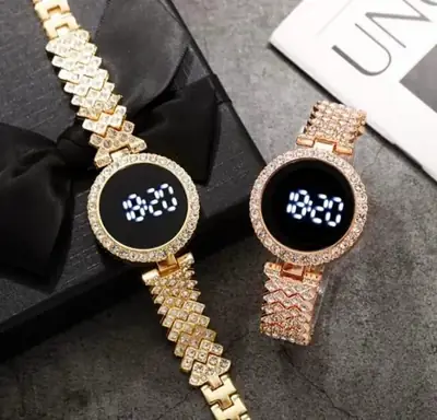 Digital Display Women's Bracelet Round Touch Watch  thumbnail 2