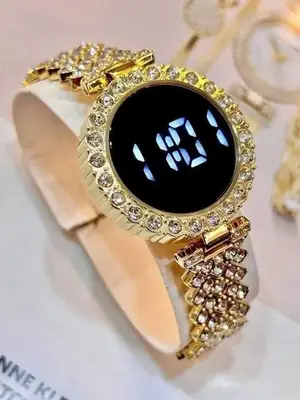 Digital Display Women's Bracelet Round Touch Watch  thumbnail 4