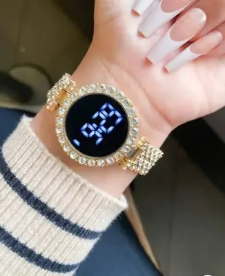 Digital Display Women's Bracelet Round Touch Watch  thumbnail 5