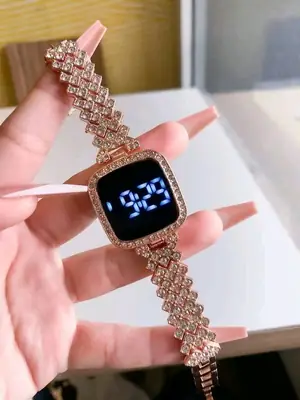 Digital Display Women's Bracelet Square Touch Watch thumbnail 9