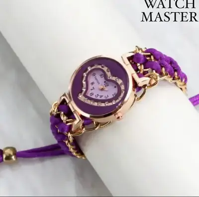 Heart Shaped Stylish Women's Bracelet Watch  thumbnail 7