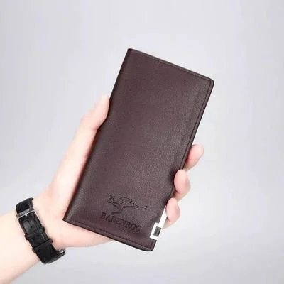 Unisex Vintage Long Fold  Leather Wallet 