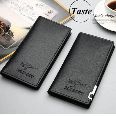 Men's Vintage Long Folder Leather Wallet 