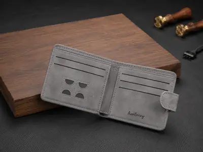 Premium Men’s Bifold Wallet with Snap Closure thumbnail 5