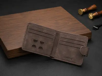Premium Men’s Bifold Wallet with Snap Closure thumbnail 6