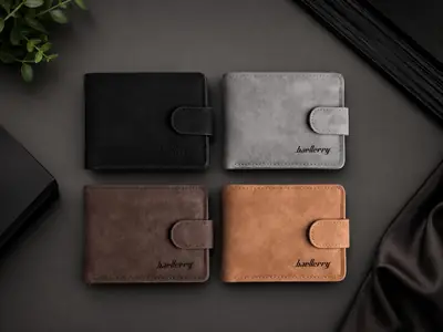 Premium Men’s Bifold Wallet with Snap Closure thumbnail 3