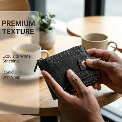 Premium Men's Zipper Bifold Wallet thumbnail 2