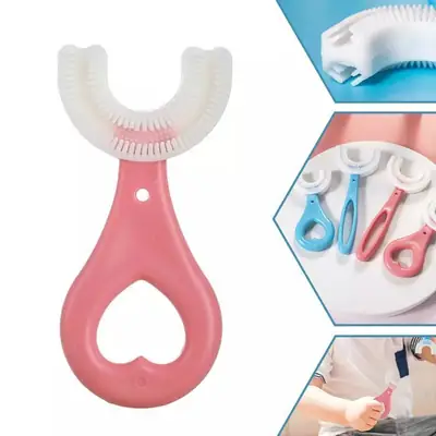 Easy-Grip U-Shaped Silicone Kids Toothbrush for Deep Cleaning (2-12 Years) thumbnail 2