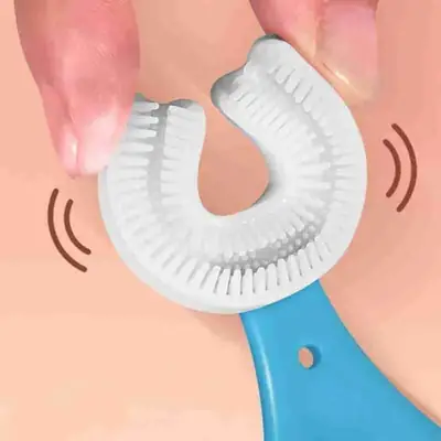 Easy-Grip U-Shaped Silicone Kids Toothbrush for Deep Cleaning (2-12 Years) thumbnail 4