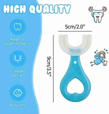 Easy-Grip U-Shaped Silicone Kids Toothbrush for Deep Cleaning (2-12 Years) thumbnail 9