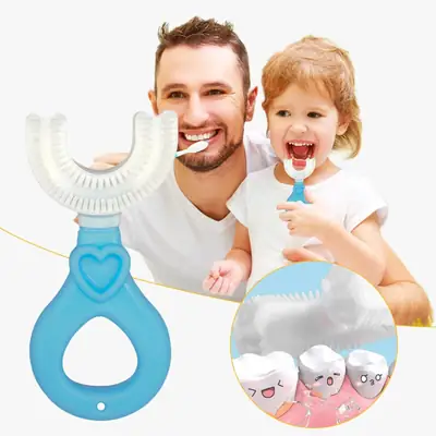 Easy-Grip U-Shaped Silicone Kids Toothbrush for Deep Cleaning (2-12 Years) thumbnail 5