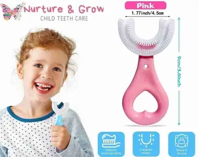 Easy-Grip U-Shaped Silicone Kids Toothbrush for Deep Cleaning (2-12 Years) thumbnail 7