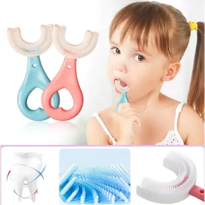 Easy-Grip U-Shaped Silicone Kids Toothbrush for Deep Cleaning (2-12 Years) thumbnail 4