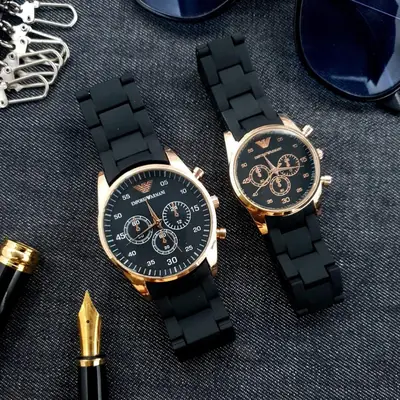Unisex Chronograph Armani Couple Watch 