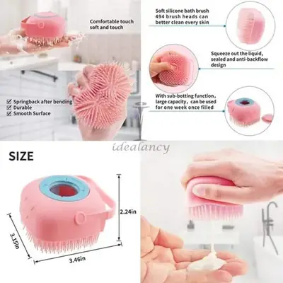 Premium Silicone Bath & Body Brush with Built-in Soap Dispenser thumbnail 3
