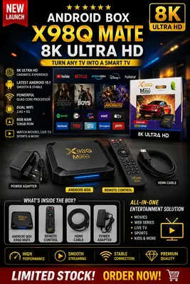 X98Q Android Box Smart TV BOX 8K Resolution HD 