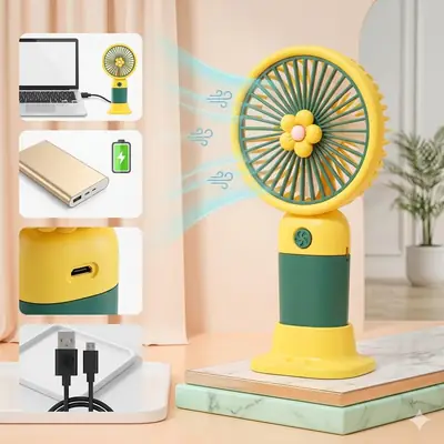 Portable Rechargeable Fan 5 Mini Fan Rechargeable Type C