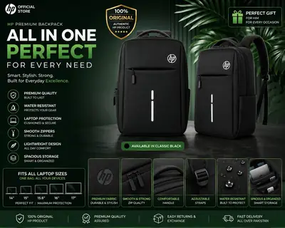HP Laptop Carrying Backpack Protective Computer Bag