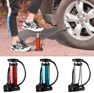 Mini Foot Pump Air Inflator For Bicycle Bike Car Tyres Tool