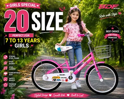 Best 20Size Pink Girlish Bike |Sturdy Frame 7-12 Year Cycle 