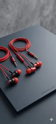 High Quality Handfree Clear Voice Wired Earphones Black