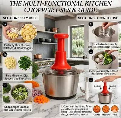 Style And Functionality To The Kitchen Manual Food Chopper