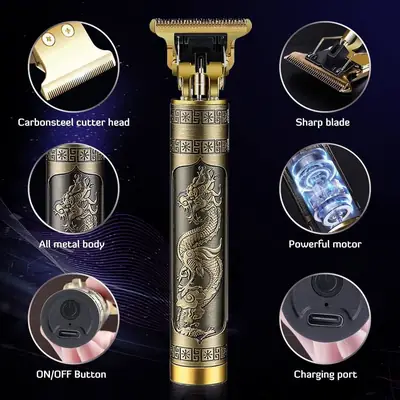 PACK 2PC Foil Blade Unisex Hair Trimmer T9 Vintage Trimmer 