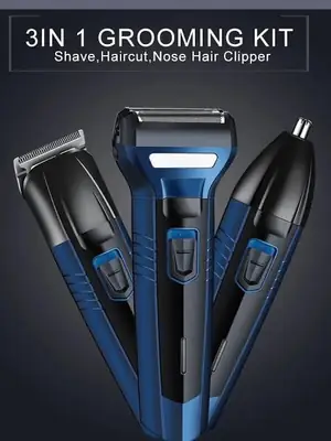 Foil Blade Unisex Hair Trimmer Kemei 6330 3 In 1 Trimmer Men
