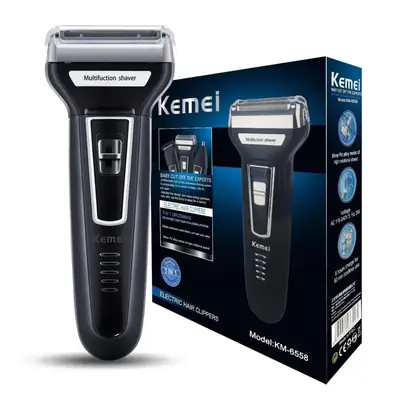 Foil Blade Unisex Hair Trimmer Kemei 6558 3 In 1 Trimmer Men