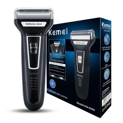 PACK OF 2PC Foil Blade Unisex Hair Trimmer Kemei 6558 3 In 1