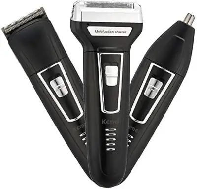Foil Blade Unisex Hair Trimmer Kemei 6558 3 In 1 Trimmer Men