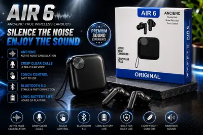 AIR 6 ORIGINAL Long-Lasting Battery With Fast Charge Earbuds