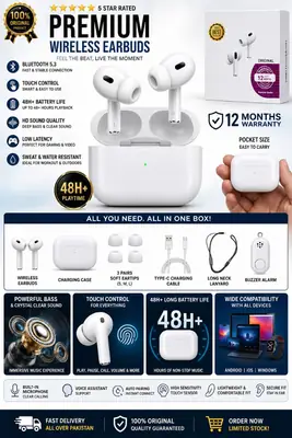 PRO 2 ORIGINAL Long-Lasting Battery With Fast Charge Earbuds