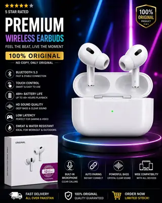 PRO 2 ORIGINAL Long-Lasting Battery With Fast Charge Earbuds