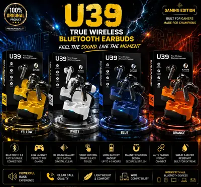 U 39 ORIGINAL Long-Lasting Battery With Fast Charge Earbuds