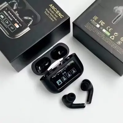 A9 black Long-Lasting Battery With Fast Charge 123 Earbuds