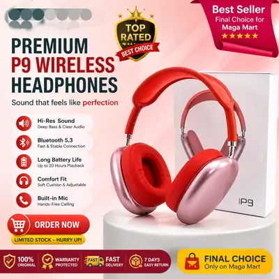 Black Long-Lasting Battery With Fast Charge Headphone