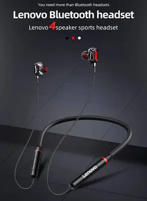 Lenovo Long-Lasting Battery Fast Charge Wireless Neckband