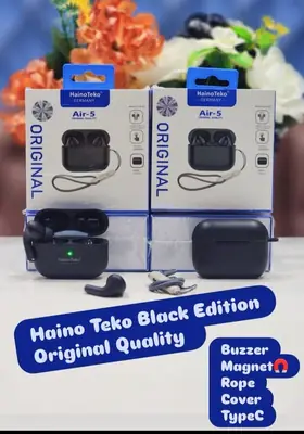Pack of 2 Haino Teko Air-5 Black Wireless Earbuds