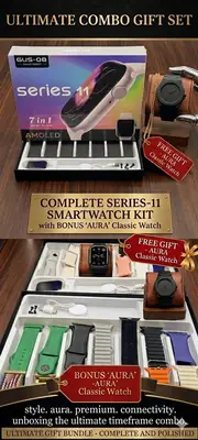 Ultra 3 Smart Watch 7 Straps With Arabic Aura Watch