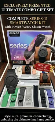 Ultra 3 Smart Watch Strap Set With Arabic Aura Watch