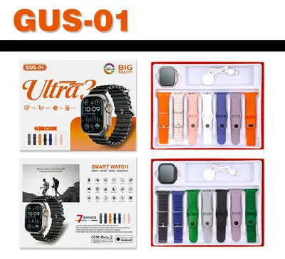 Multi Functional Smart Watch Ultra 3 GUS-01 Pack Of 7