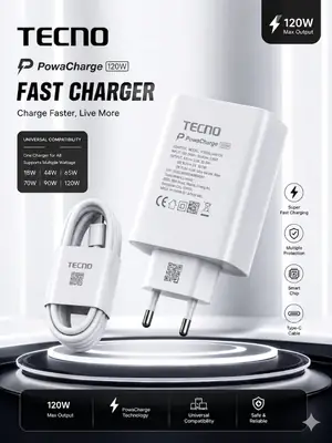 3 in 1 Charger 120 W Techno charger Pack Of 1