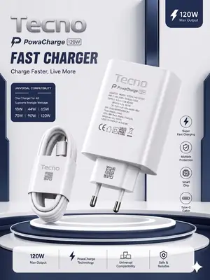3 in 1 Charger 120 W Techno charger Pack Of 1